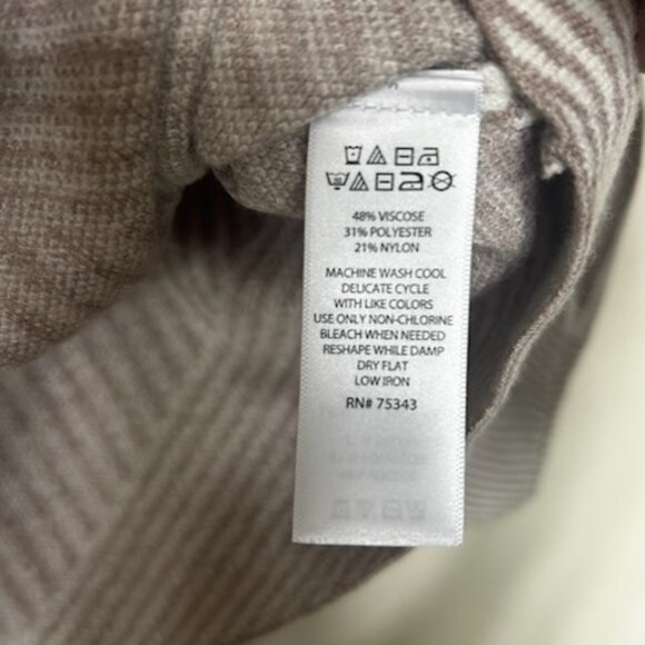 NWT Cynthia Rowley Fitted Mock Turtleneck Striped Sweater - Picture 6 of 9